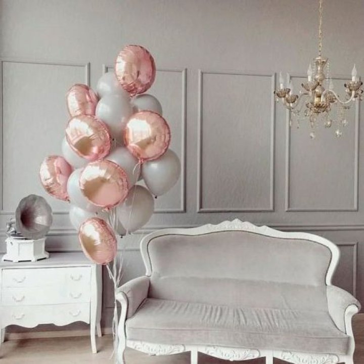 Фонтан шаров "Софт рози" в Нальчике