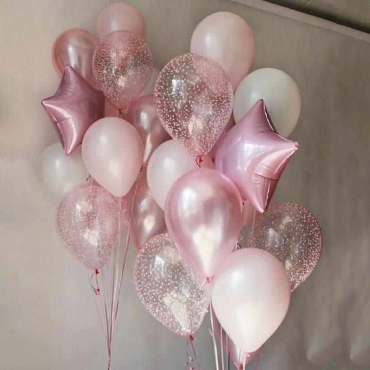 Фонтаны шаров "Розовый" в Нальчике