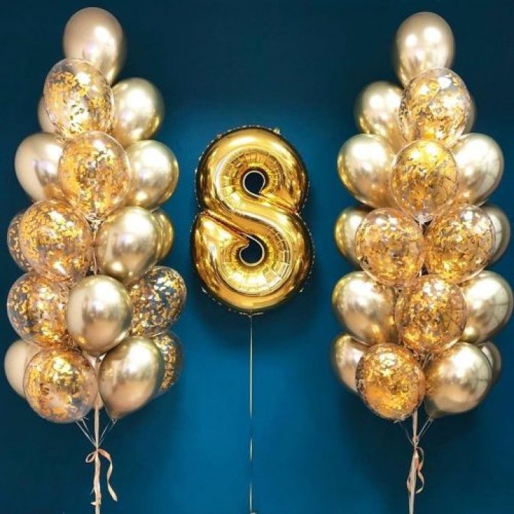 Цифра с фонтанами шаров  в Нальчике