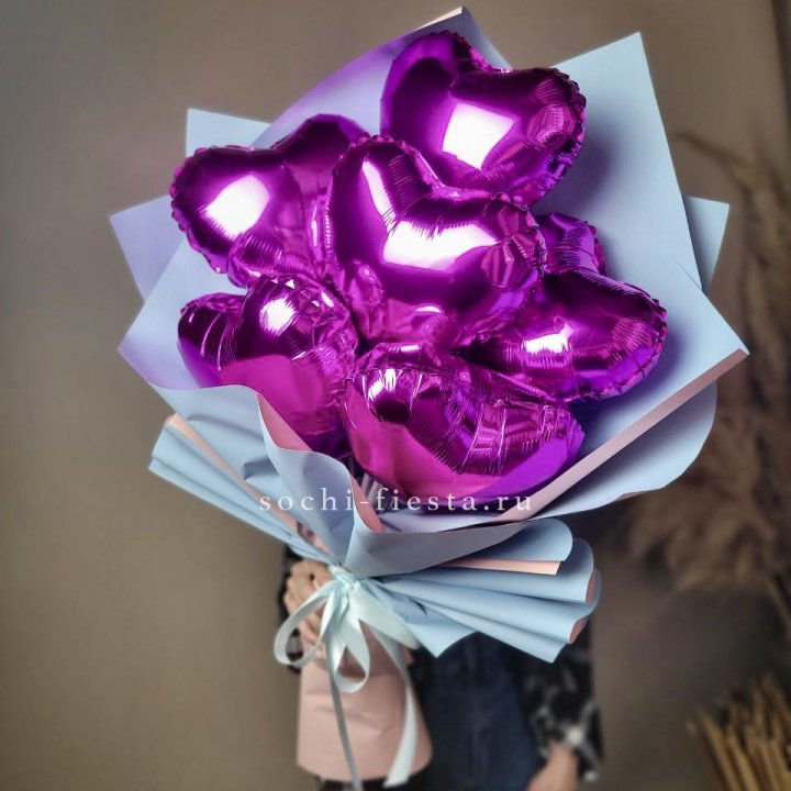 Букет из шаров сердец  в Нальчике