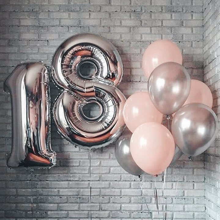 Фольгированный шар Серебряная Цифра в Нальчике