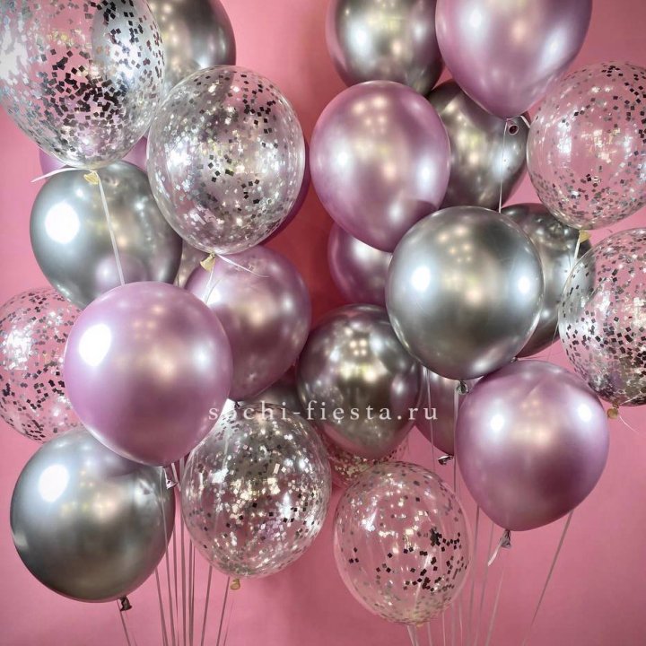 Фонтан шаров "Сильвер пинк" в Нальчике