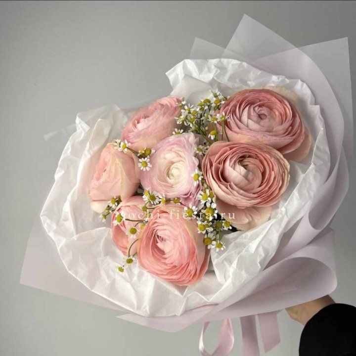 Ранункулюсы с ромашками в Нальчике