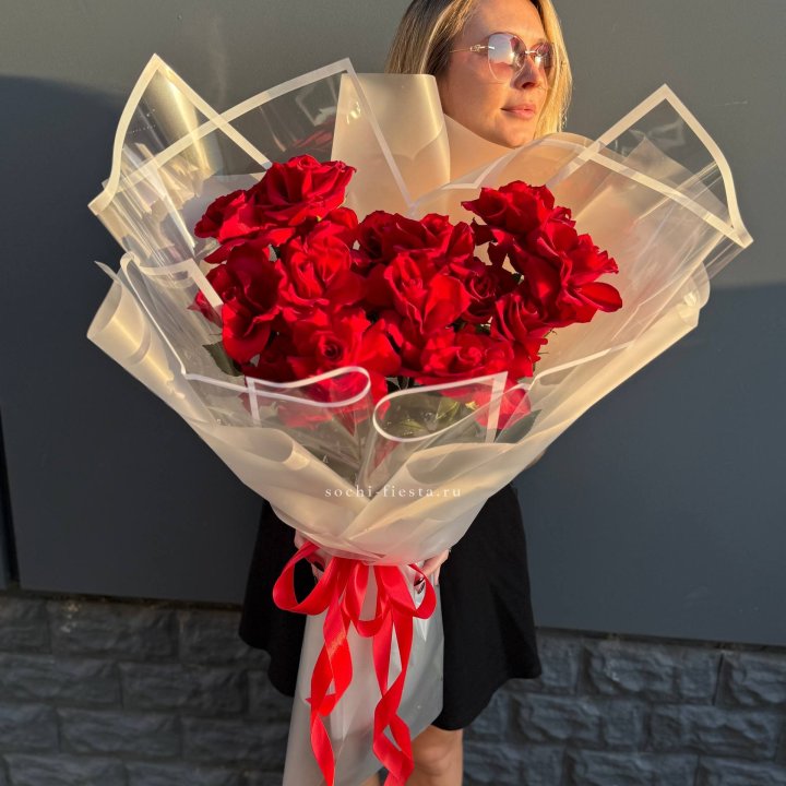  Букет  высоких роз 15 шт в Нальчике