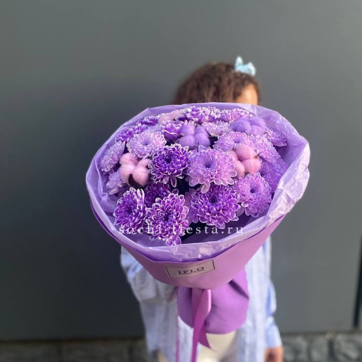 Хризантемы с хлопком в Нальчике