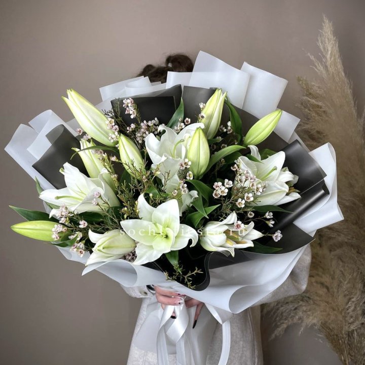 Букет лилий Снежная королева в Нальчике