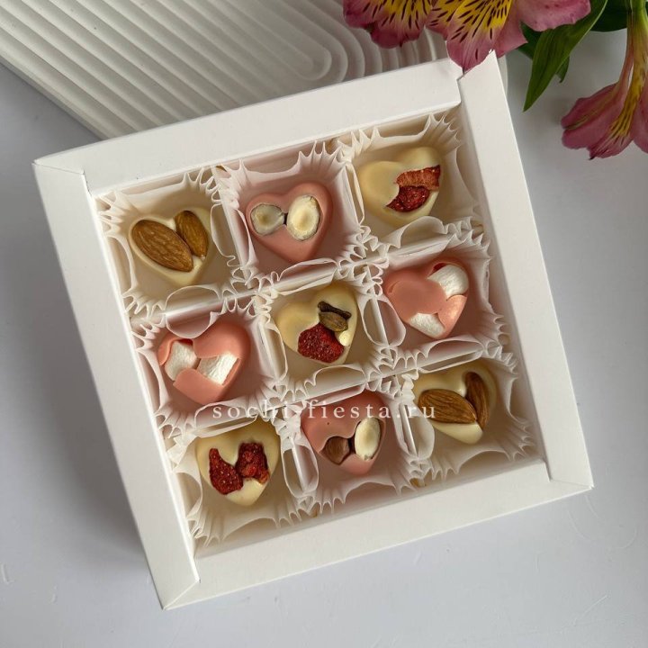 Набор конфет из бельгийского шоколада Сердца в Нальчике
