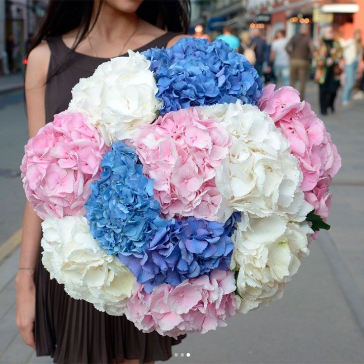 Букет гортензий "Инь-Янь" в Нальчике