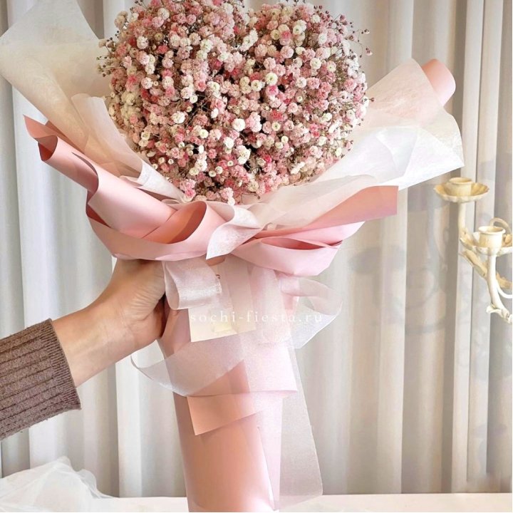 Сердце из гипсофилы  в Нальчике