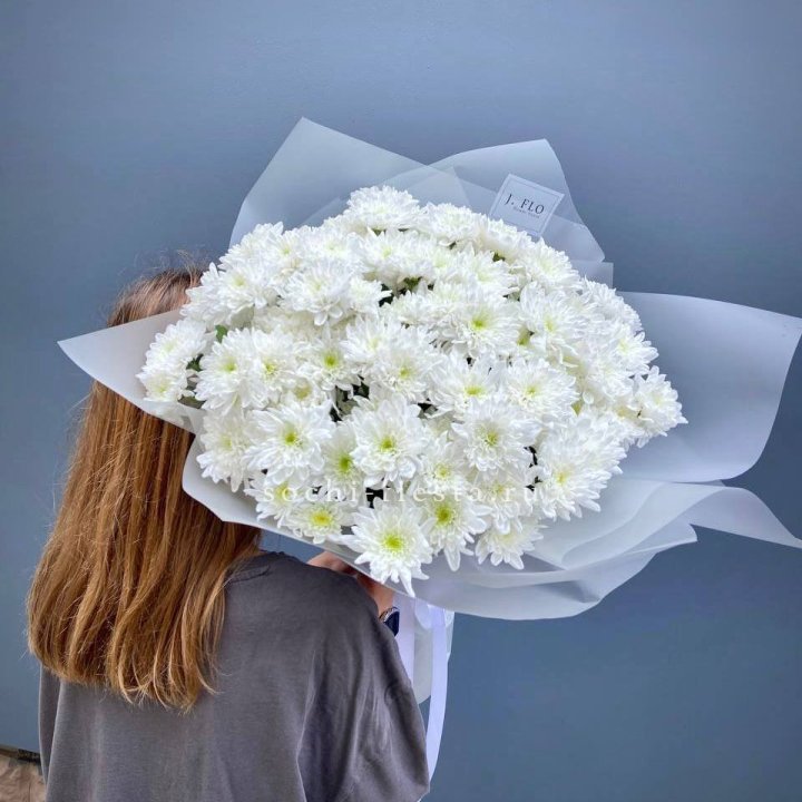 Букет хризантем "Белая снежинка" в Нальчике