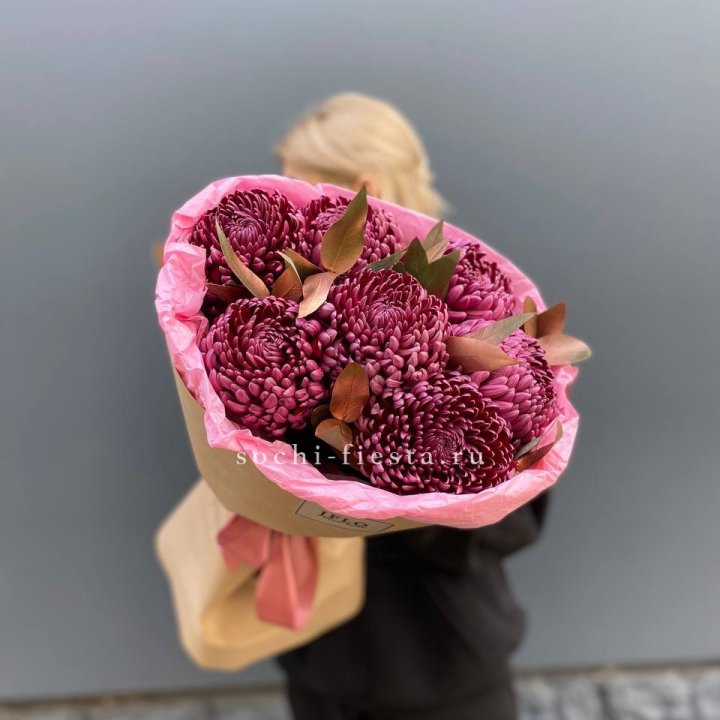 7 Хризантем Бигуди в золоте в Нальчике