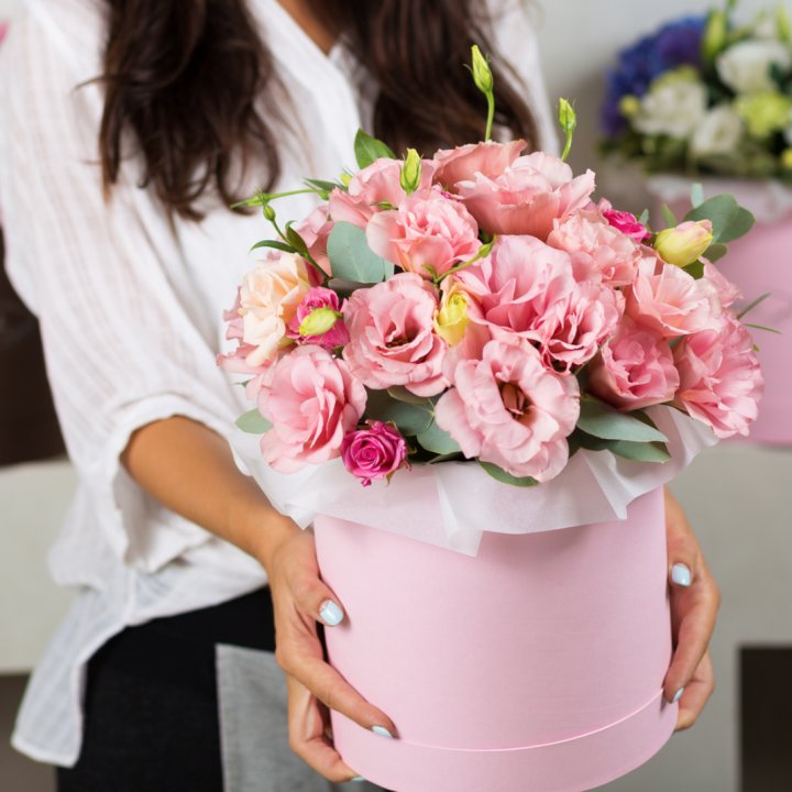 Эустома в шляпной коробке в Нальчике