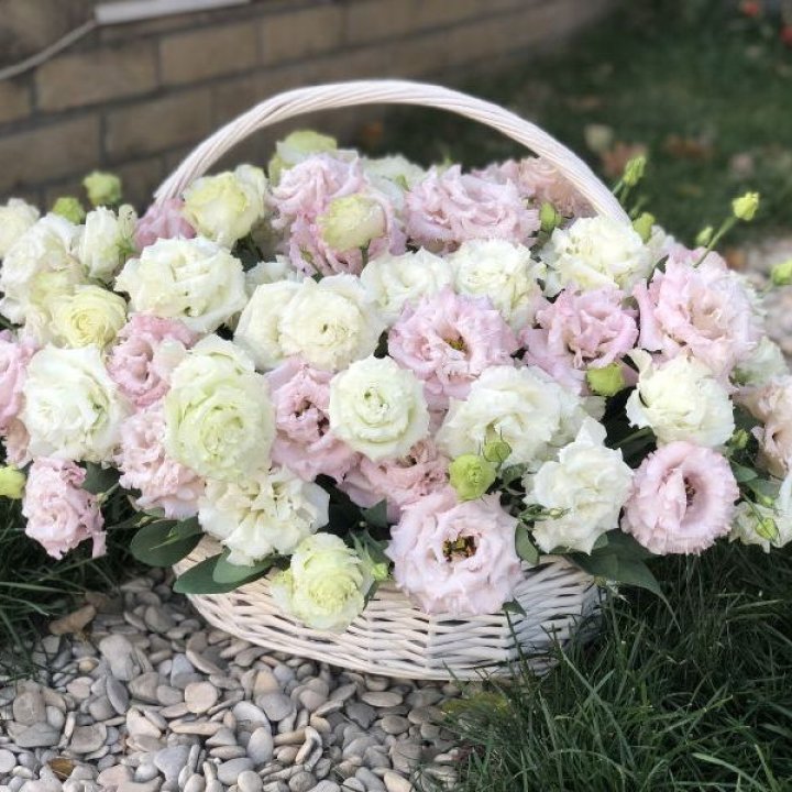 Корзина с эустомой в Нальчике