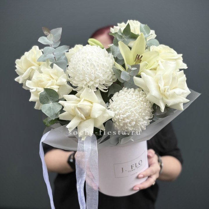 Цветы в шляпной коробке  в Нальчике