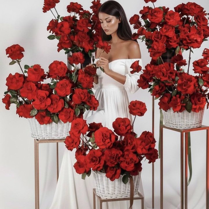 Сет из красных французских роз в Нальчике