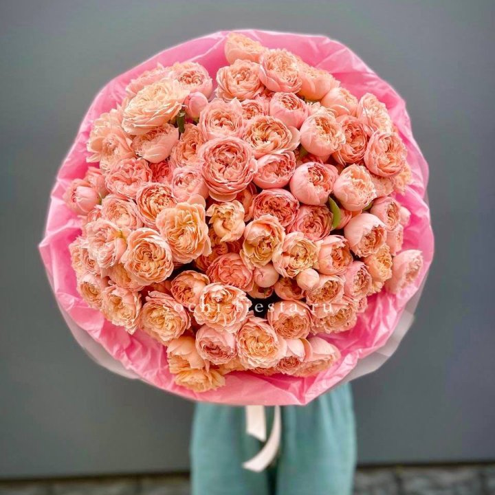 Букет кустовых пионовидных роз Джульетта "Принцесса" в Нальчике