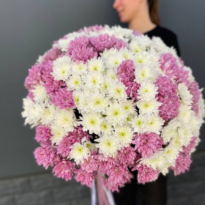  Букет 25 хризантем микс в Нальчике