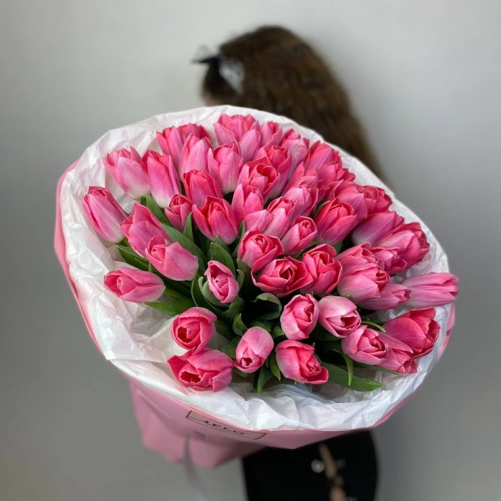 51 розовый тюльпан "Рози" в Нальчике