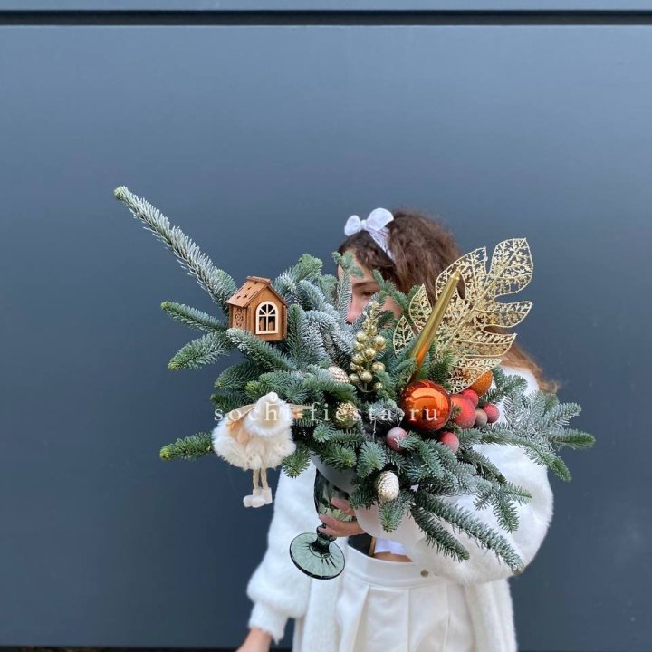 Композиция в бокале огненная  в Нальчике