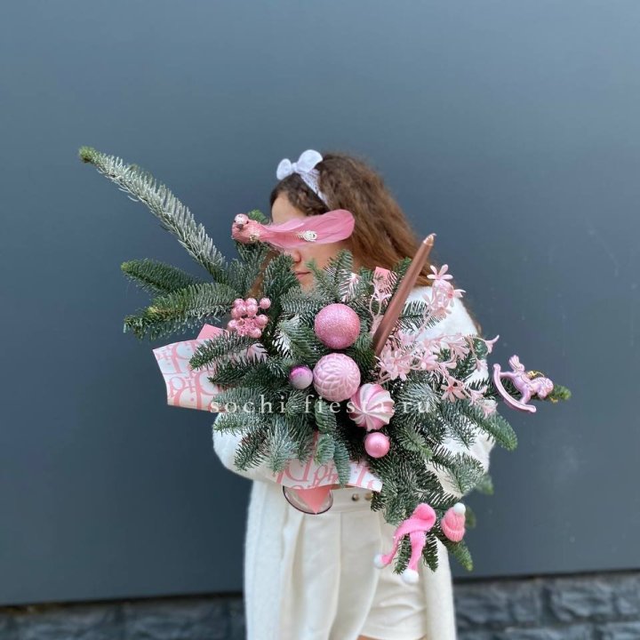 Композиция бокал розовый в Нальчике