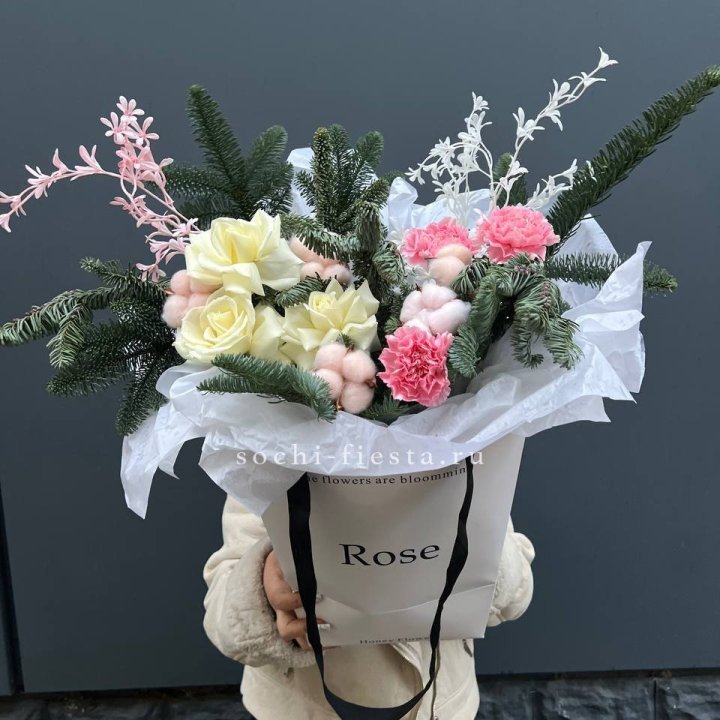 Цветочная сумка с нобилисом в Нальчике