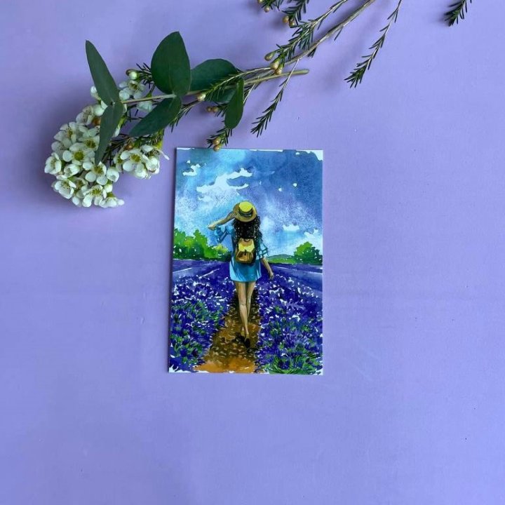 Открытка к букету "Цветочная дорога" в Нальчике