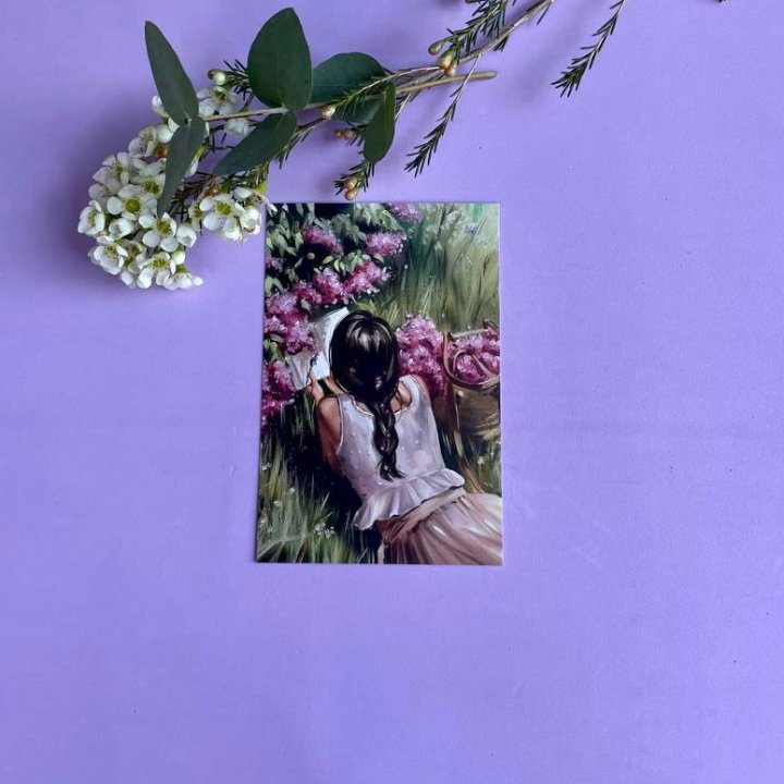 Открытка к букету "Среди пионов" в Нальчике