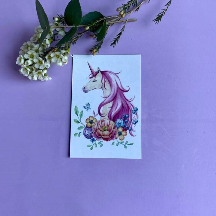 Открытка к букету "Единорог" в Нальчике