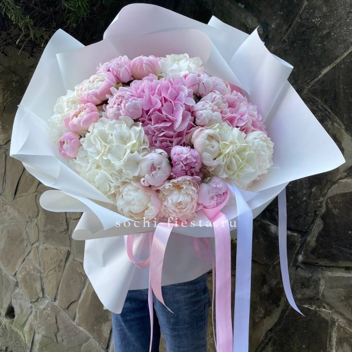 Букет "Пионы и Гортензии" в Нальчике