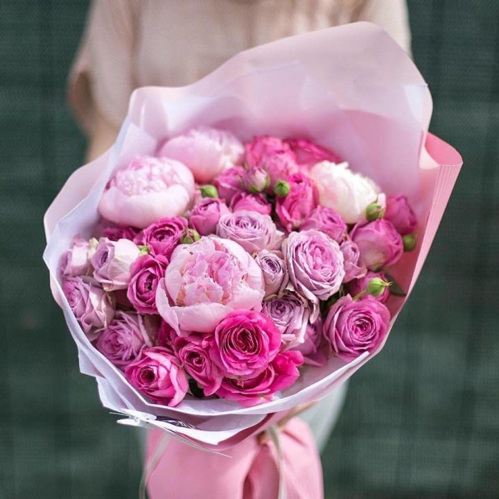 Букет с пионами "Леси" в Нальчике