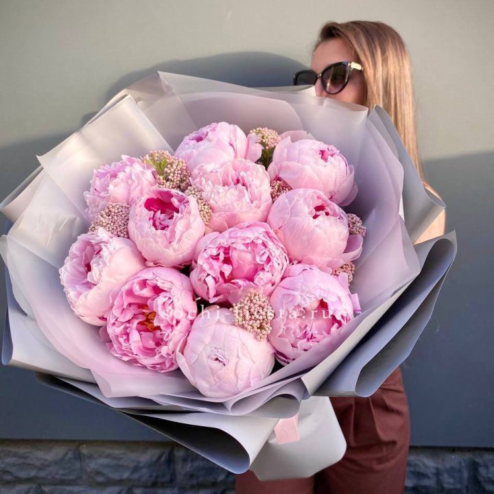 Букет с пионами "Стайл" в Нальчике