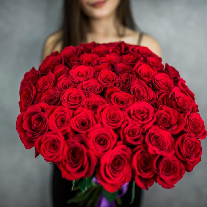 51 красная роза в Нальчике