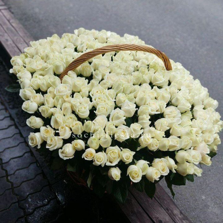 303 розы в корзине в Нальчике