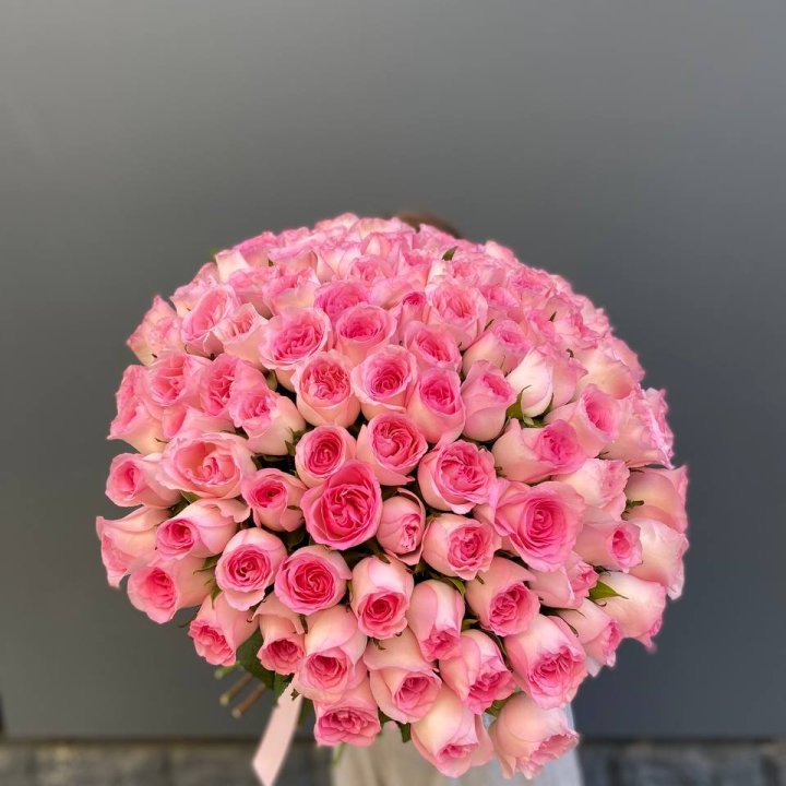 101 розовая роза в Нальчике