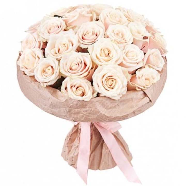 25 кремовых роз "Craft" в Нальчике