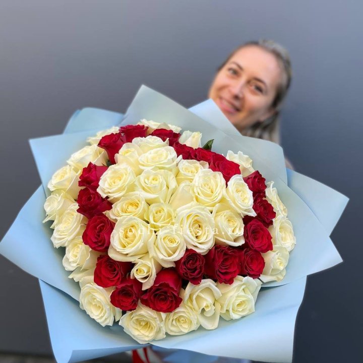 51 роза "Сердце" в Нальчике