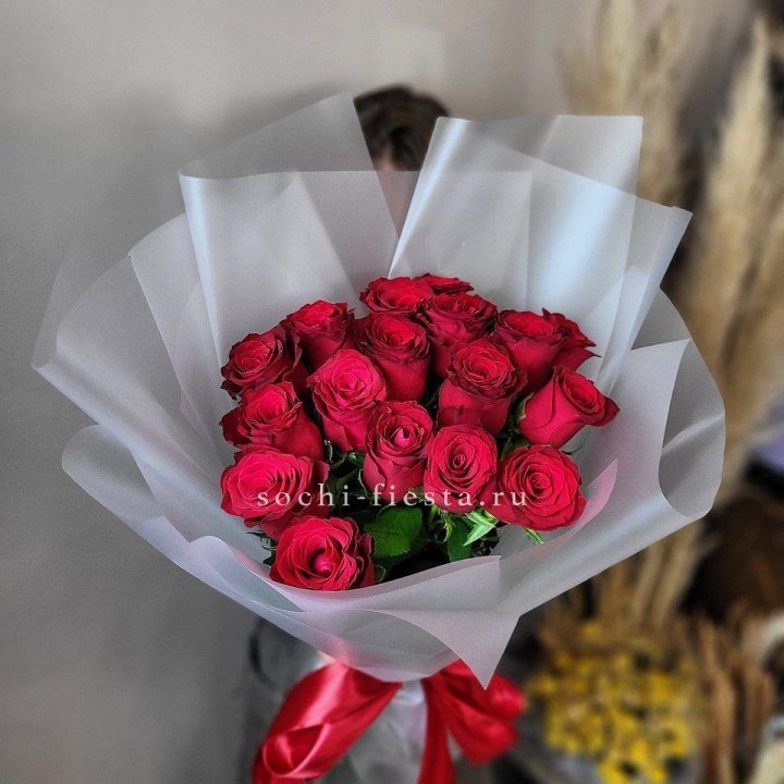 17 красных роз "Нет времени ждать" в Нальчике
