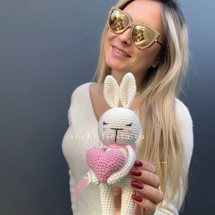 Зайка с сердцем ручной работы в Нальчике