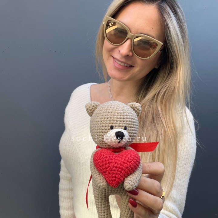 Мишка с сердцем ручной работы в Нальчике