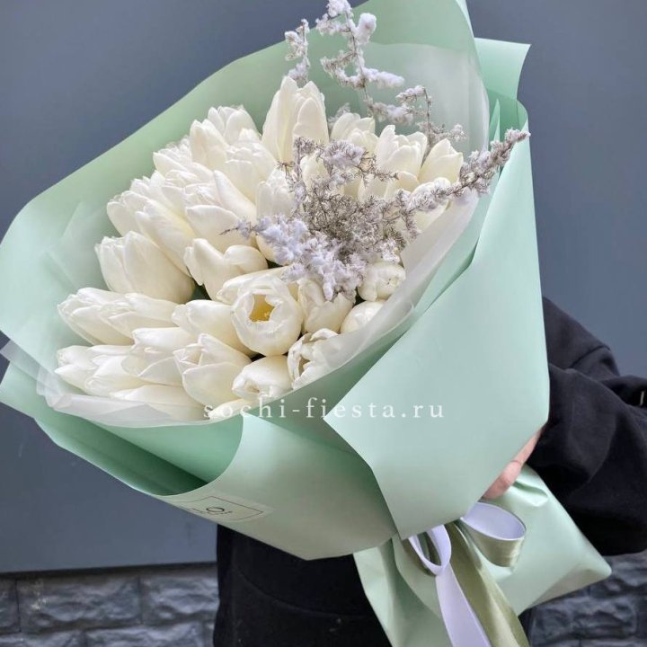 Букет белых тюльпанов "Бьянко" в Нальчике