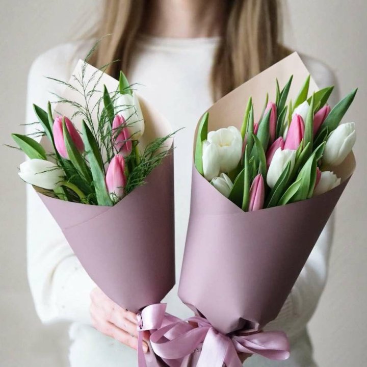 11 тюльпанов в оформлении в Нальчике